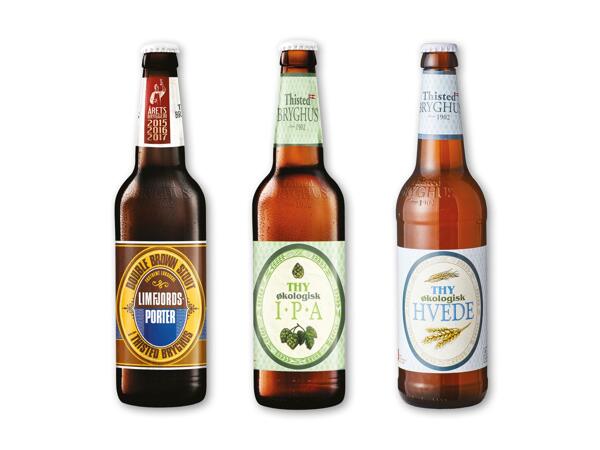 THISTED BRYGHUS Limfjordsporter, Bio Thy IPA eller Bio Weissbier
