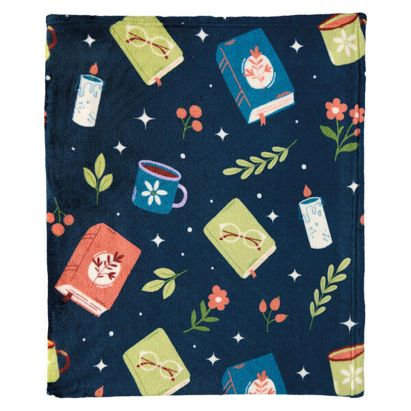 KIRKTON HOUSE Botanical Book Club Plush Throw - 50" X 60"
