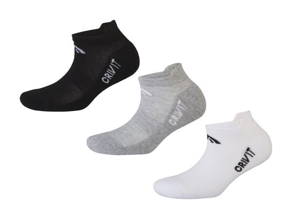 CRIVIT(R) Sneakersstrømper 3-pak