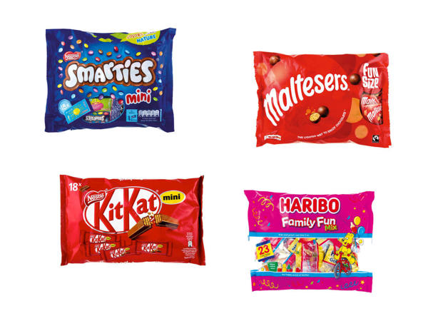 SMARTIES/KIT KAT/ MALTESERS/HARIBO MINIS