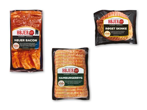 HØJER Røget bacon, hamburgerryg eller skinke