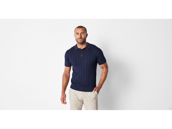 Men's knitted polo shirt