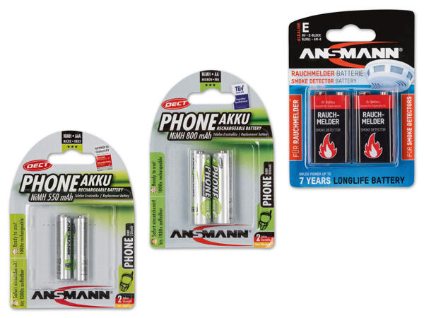 Ansmann(R) Batterie-/Akku-Sortiment