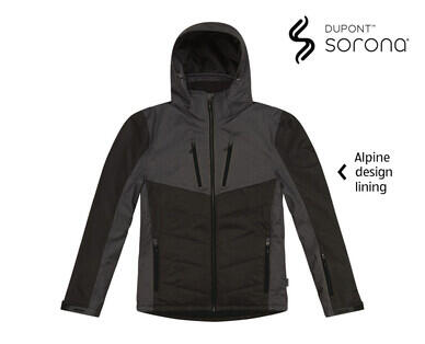 Men's Ski Jacket – Black/Charcoal Padded