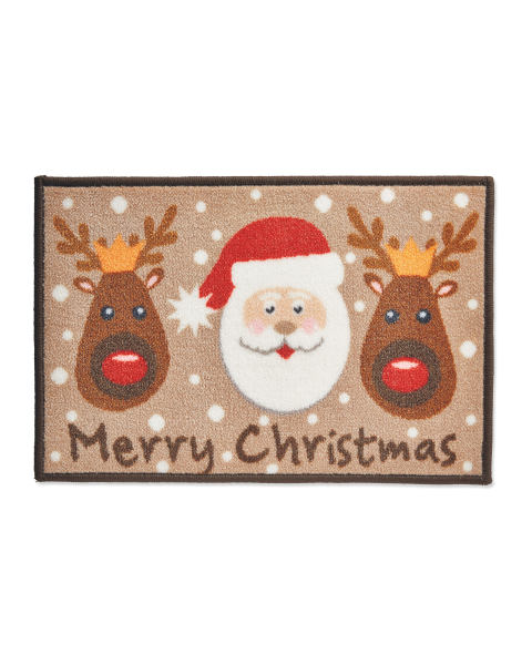 Christmas Cut Pile Washable Mat