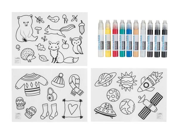 Set de coloriage pour les fenêtres, 15 pcs.
