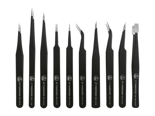 Parkside Anti-Static Tweezer Set - 10 piece set