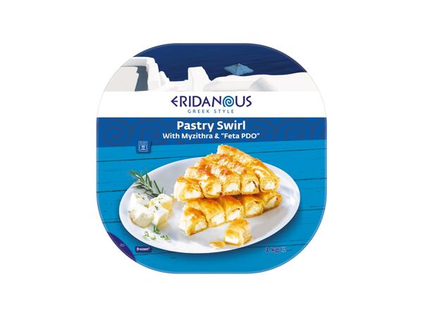 Phyllo pastry swirls