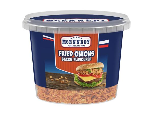 Oignons frits au bacon