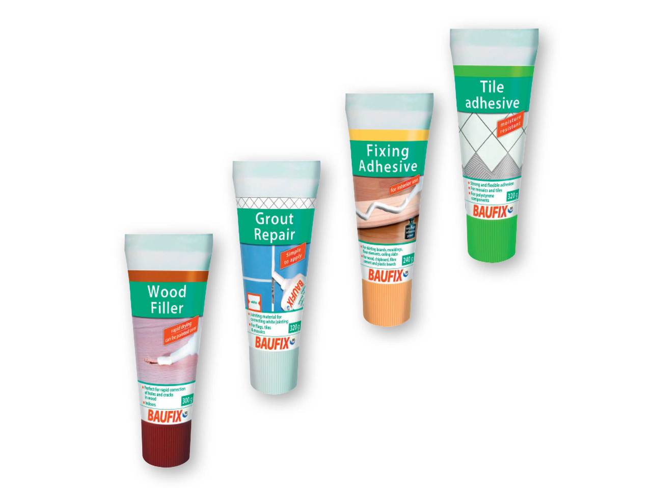 BAUFIX Assorted Repair Filler/Grout/Adhesive