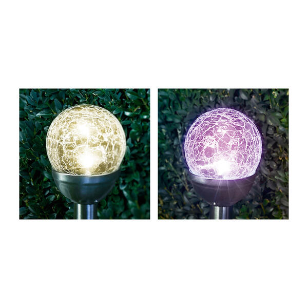 XXL-LED-Solarkugel "Crashglas" 8er-Set