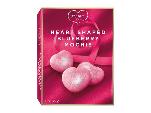 For You Heart Shaped Blueberry Mochis