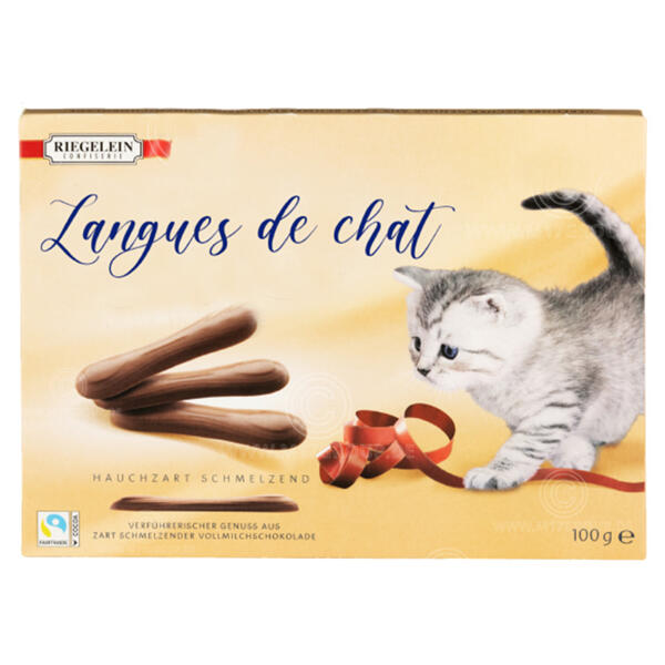 Langues de chat chocolat au lait