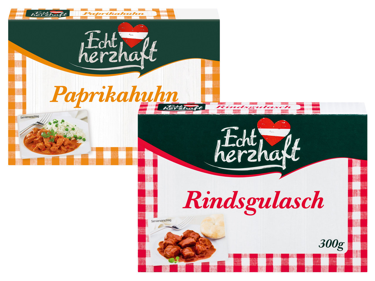 ECHT HERZHAFT Rindsgulasch/Paprikahuhn