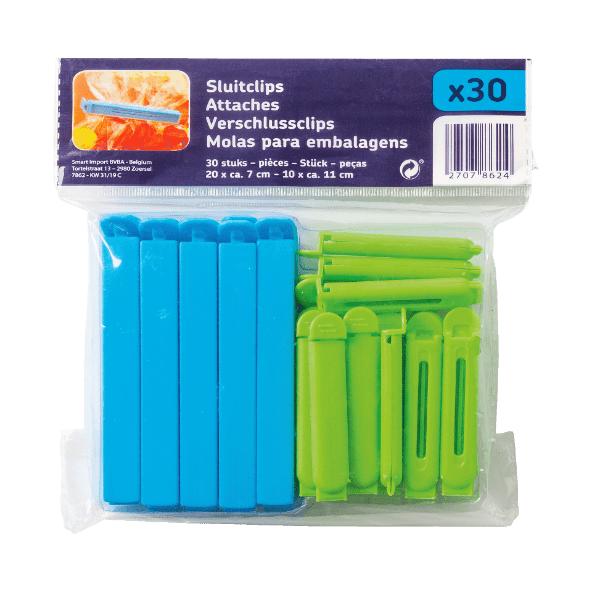 Gummibänder oder Verschlussklemmen