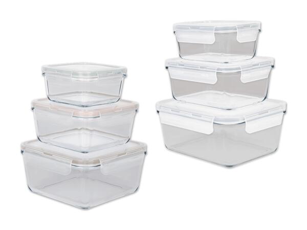 Glas-Frischhaltedosen-Set, 3-teilig