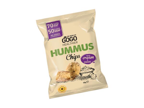 Gogo hummus sour cream and onion chips