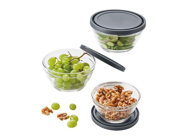 Livarno Home Grey Glass Bowl Set - 5 Pack