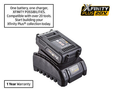 20V 2.0Ah Battery and Single Charger or Dual Charger
