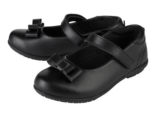 Kids' Leather School Shoes With Bow