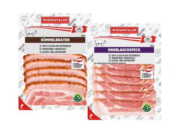 Kümmelbraten oder Knoblauchspeck