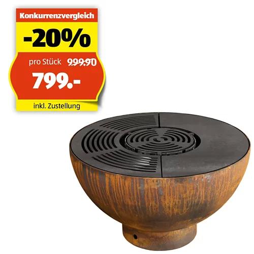 MR GRILL Feuerschale mit Grillring 80cm Zubehör
