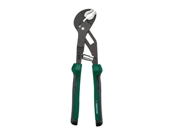 Automatic waterpump pliers, compact bolt cutter or adjustable spanner with lock or ratchet