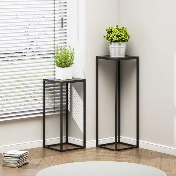 HOME CREATION(R) 				Ensemble de tables métalliques pour plantes