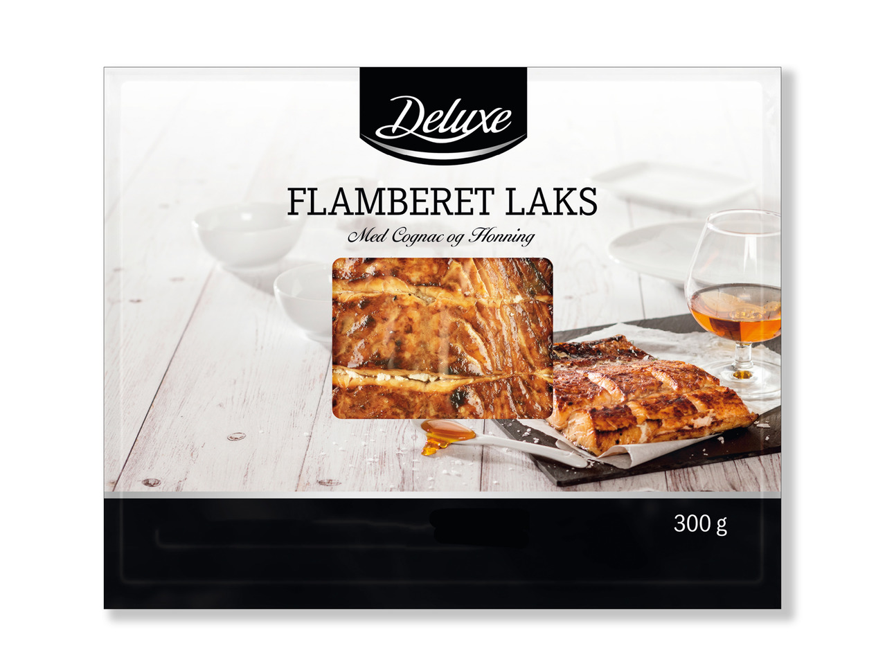 Flamberet laks