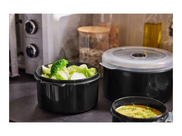 Livarno Home Black Microwaveable Container Set - 3 Pieces