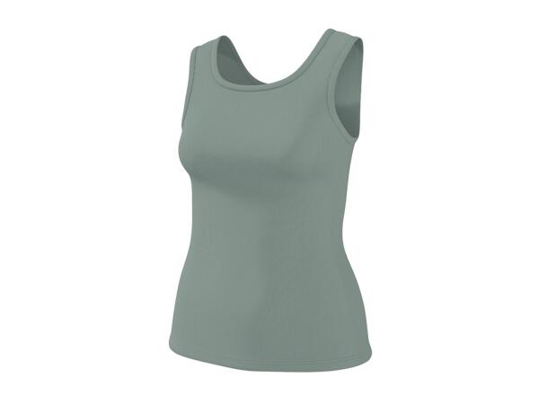 Esmara Ladies' Green & Grey Vest Tops - 2 Pack