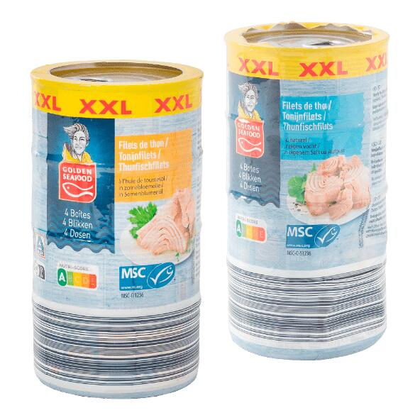 GOLDEN SEAFOOD(R) Filet de thon, pack de 4