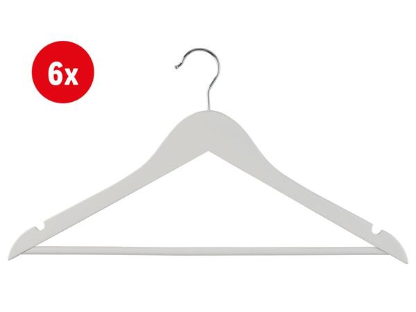 Wooden hangers, 2 or 6 pieces
