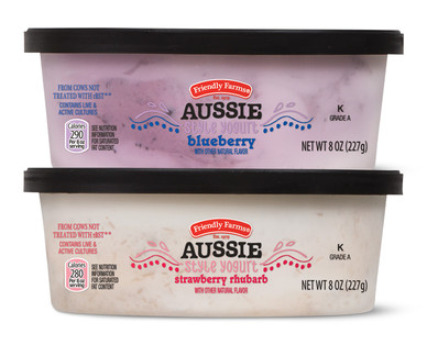 Friendly Farms Blueberry or Strawberry Rhubarb Aussie Style Yogurt