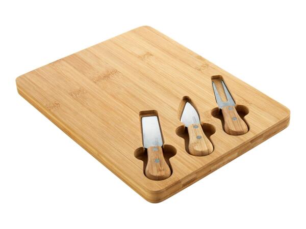 Livarno Home Bamboo Cheese Board - 4 Piece Set
