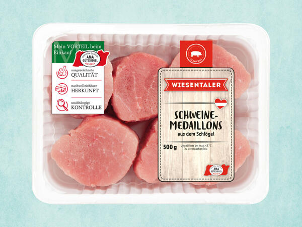 Frische Schweine-Medaillons
