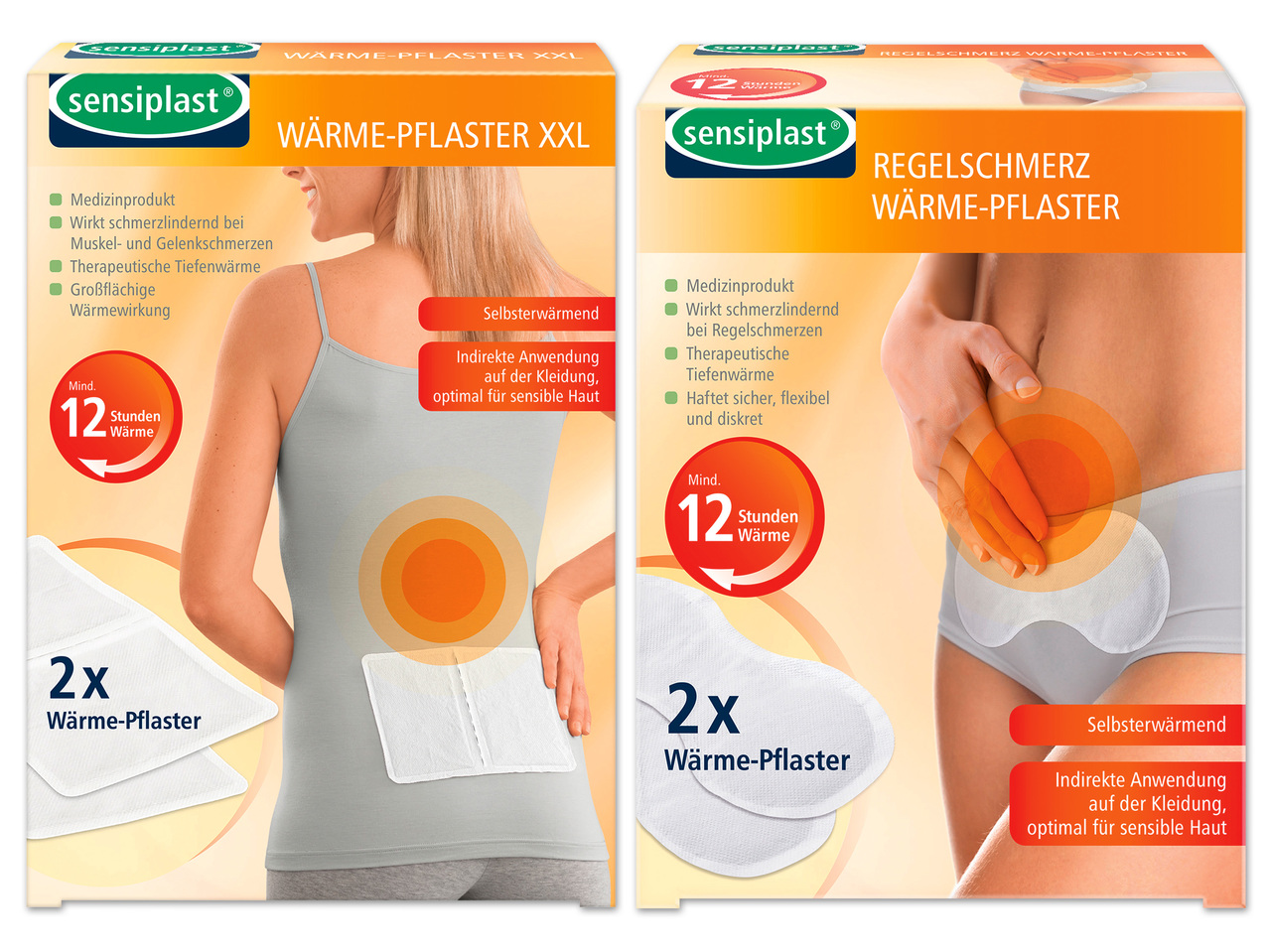 SENSIPLAST(R) Wärme-Pflaster, 2 Stück