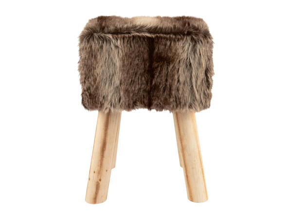 Livarno Home Faux Fur Stool