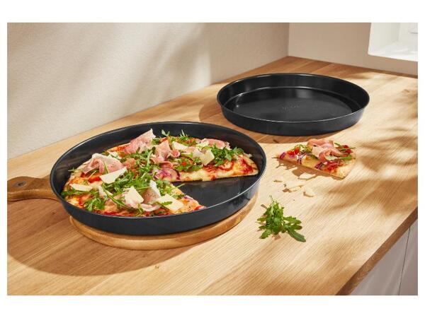 Plech na pečení pizzy / Forma na slaný koláč, 2dílná sada