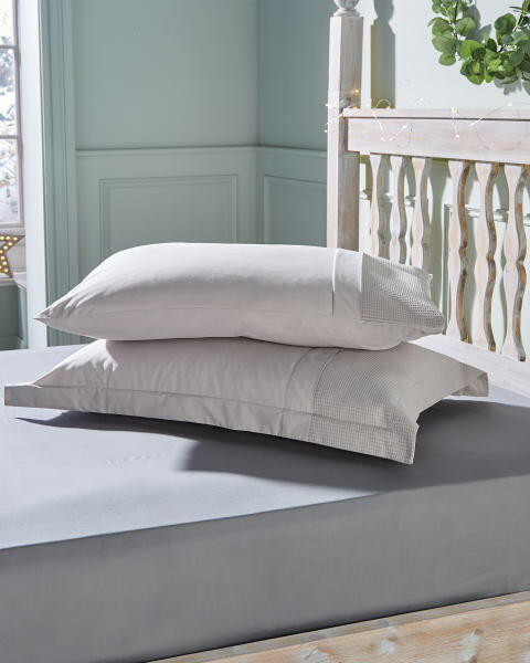 Grey Oxford King Size Pillowcase