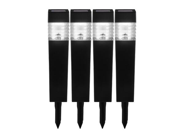 LED Solar Square Stake Lights - 4 Pack