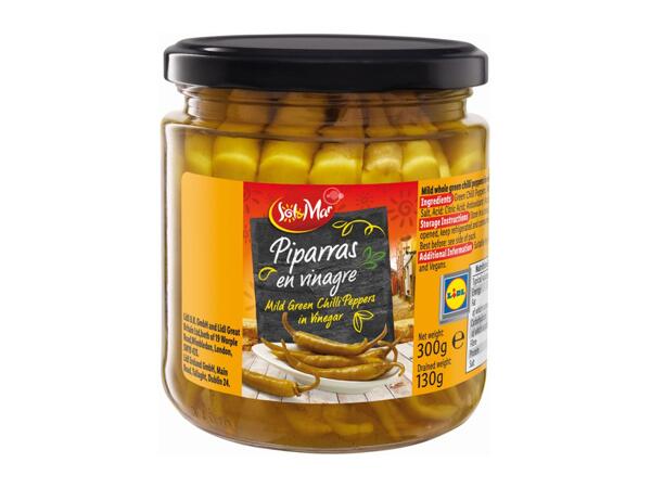 Mild Green Chilli Peppers in Vinegar