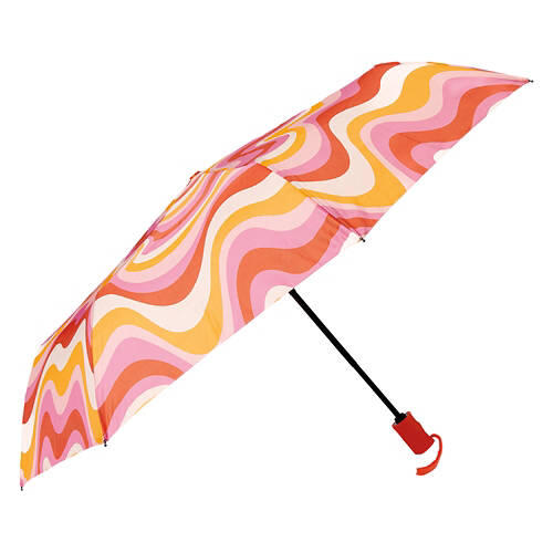 Automatic Umbrella - Pink Retro Swirl