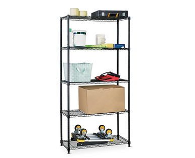 Workzone 5-Tier Black Shelving