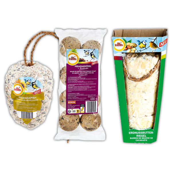 Fruchtknödel / Nussriegel / Futterzapfen
