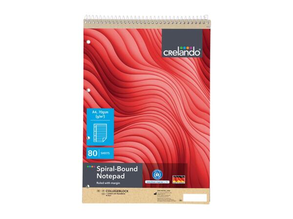 Crelando A4 Spiral-Bound Notepad