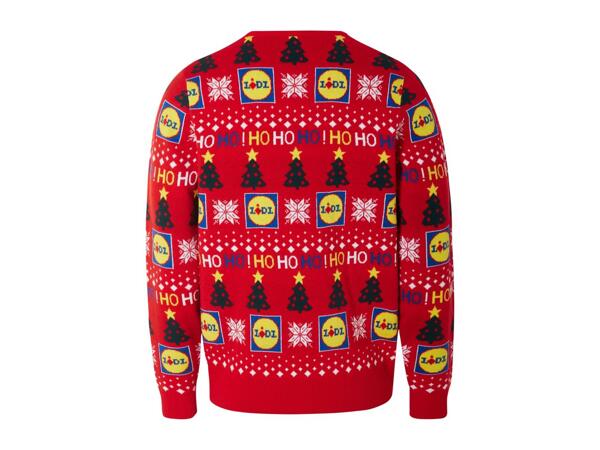 Livergy Men's Lidl Red Christmas Jumper