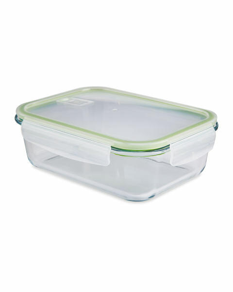 Large Green Glass Food Storage Dish