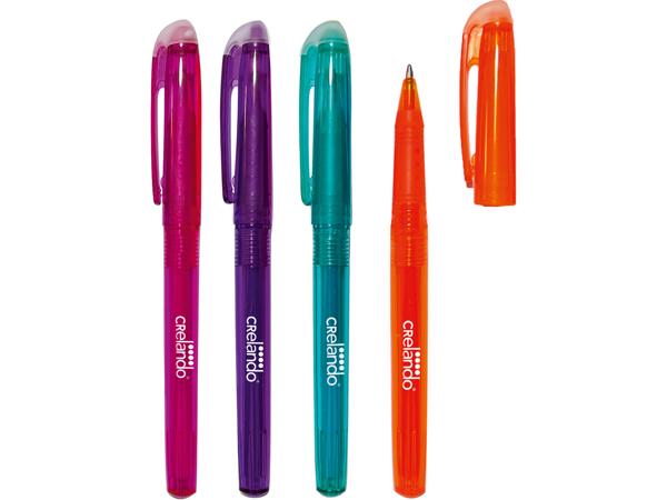 Erasable Rollerball Pen, 4 Pieces or Refills, 6 Pieces