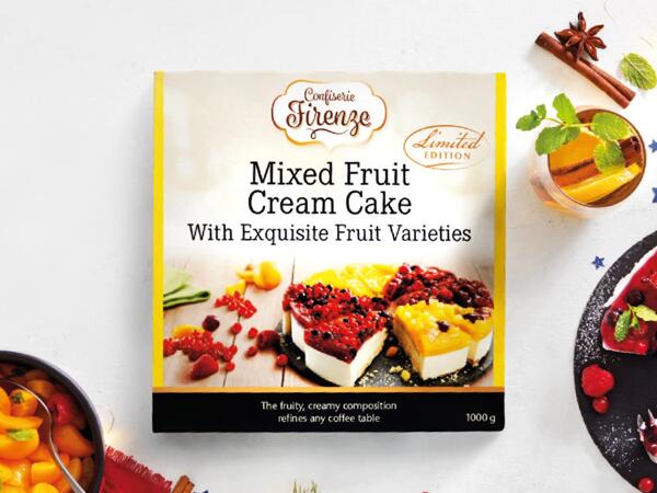 Mixed Fruit Cream Cake